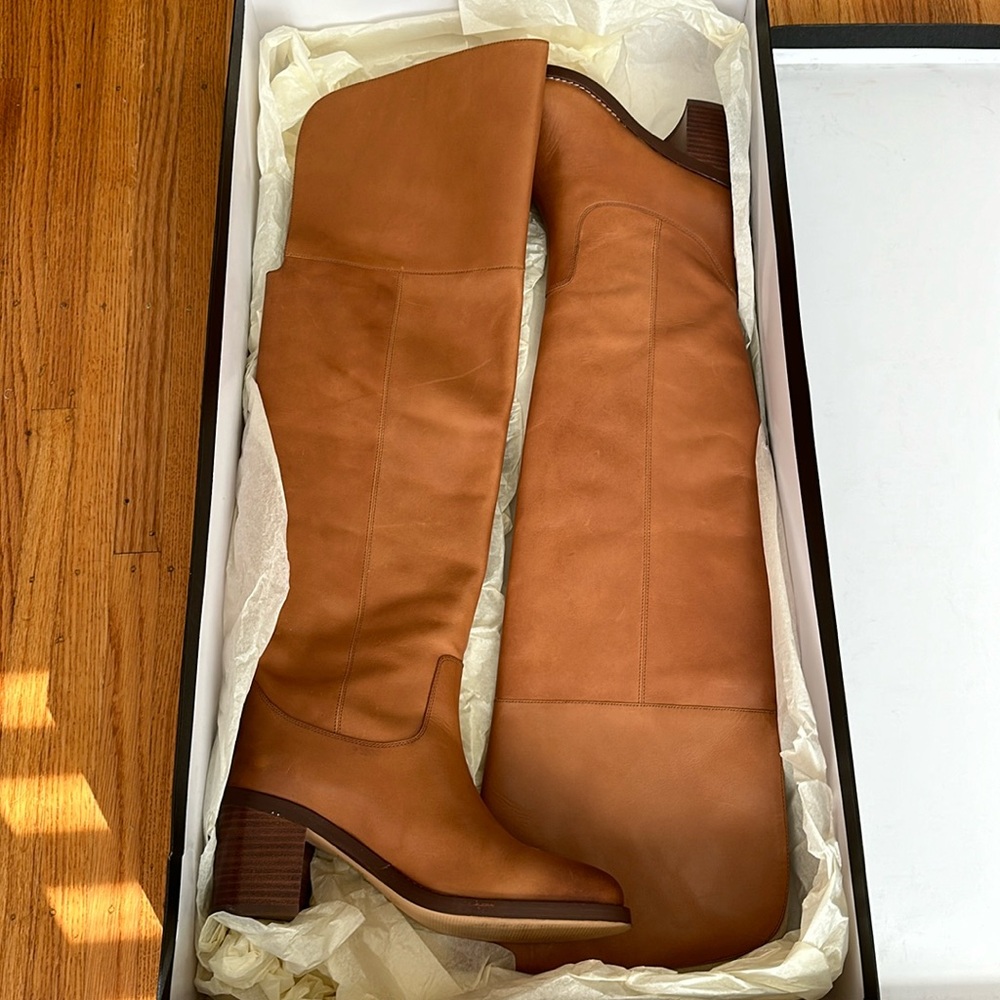 J Crew Leather Over the knee Boots 9